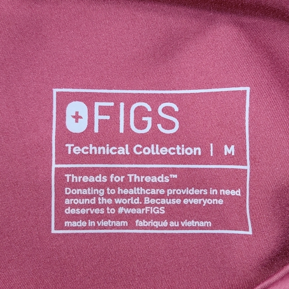 Figs Burgundy Zamora Maternity Jogger Scrub Pants Sz M NEW - Picture 11 of 14